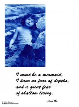 Anais Nin Quote | Inspirational Quotes | Blue | Mermaids | Vintage ...