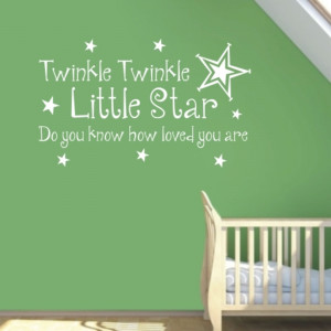 Twinkle Little Star Wall Quote Sticker Art Decals Vinyl Decal Decor ...