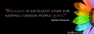 Religion is excellent stuff Facebook cover