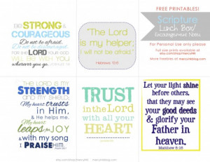 Lunch Box Notes for Back to School + Encouraging Scripture