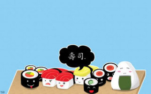 funny sushi Background