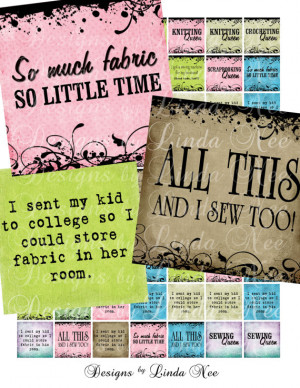 NEW- Knitting and Sewing Quotes (.75 x .83 scrabble inch) Images Sale ...