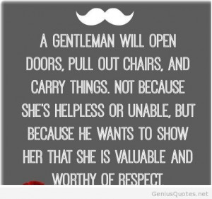 Gentleman quote open doors