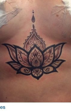underboob #tattoo #lotusflower More