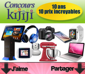 Concours Kijiji: Gagnez des prix incroyables chaque mois! | TONSITE.CA ...