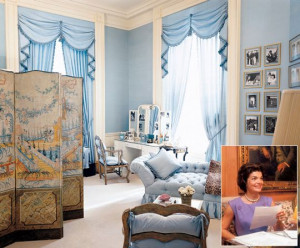 Jackie Kennedy's White House private quarters in 1961. Hmmm.