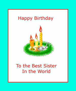 ... birthday wishes in a sweet way with this same day sister birthday card