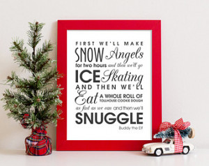 Buddy the Elf Quote Printable art p rint wall art poster Christmas ...
