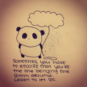 drawing doodle sad panda doodles draw moody let go life quote quotes