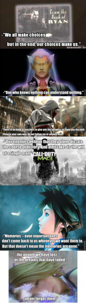 Video Game Quotes. Just whipped this up real quick. Saw the page below ...