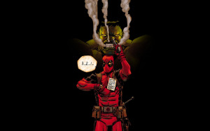 Deadpool Pointing gun Hulk funny Marvel Comics HD Wallpaper Black ...