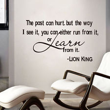 ... Words,Past Can Hurt Quote Home Decor Vinyl Art Room Decal Wall Sticker