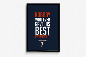George Halas #7 Chicago Bears Inspirational Best Quote Poster Print ...