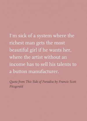 Quote from This Side of Paradise by Francis Scott Fitzgerald