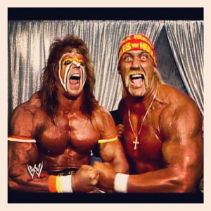 of my childhood inspirations theultimatewarrior hulkhogan wwe wwf ...