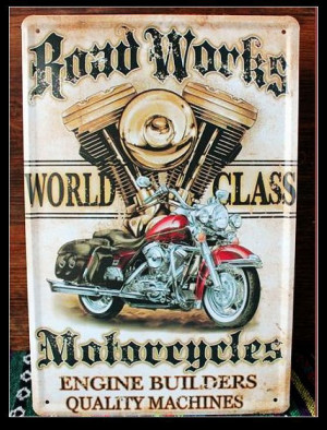 Top Slae Free Shipping 20*30CM World Class motorcycle Vintage metal ...
