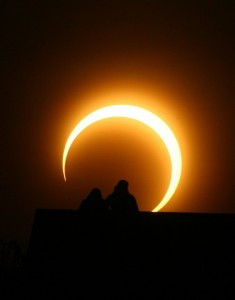 ... are on the other side of the planet, still in their Annular Eclipse