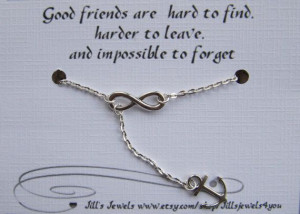 Infinity and Anchor Charm Necklace and Quote Inspirational Card ...