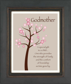 Godmother Gift - Gift from Godchild - Custom Print Wall Art -Gift for ...