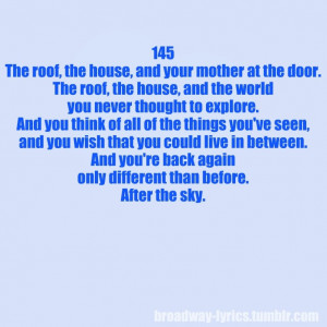 ... , scary, wonderful giants... IN THE SKYYYYYY!!!!! (Into the Woods