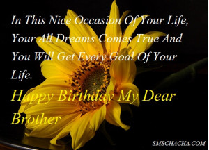 Happy Birthday Message For Brother