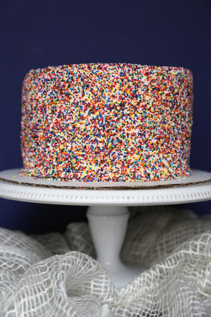 Make Everybody Happy With This Sprinkle-Studded Cake