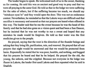 No. Again, it is completely the opposite. Barbara Omaha, White Earth ...