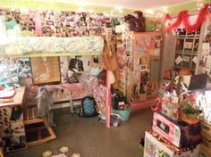 Eclectic dorm room at St. Lawrence University. I can barely see what ...