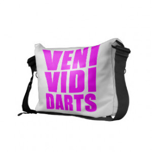 Funny Girl Darts Players Quotes : Veni Vidi Darts Messenger Bag