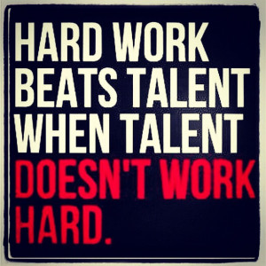 Quotes and Sayings about Sports - Sport - Hard work beats talent ...