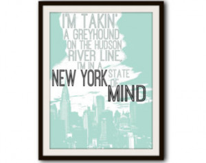 Billy Joel Classic Rock Lyrics New York Typography Print ...
