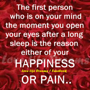 The first person on your mind