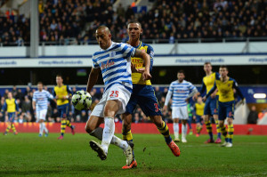 bobby zamora kieran gibbs bobby zamora of qpr holds off kieran gibbs