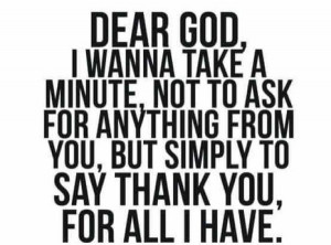Amen! Non of us say thank you often enough!