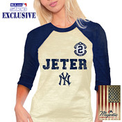 MLB.com Exclusive New York Yankees Derek Jeter Premium Burnout Raglan ...