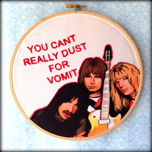 Spinal Tap - Handmade Illustrated Embroidered Quote Hoop Fabric Wall ...