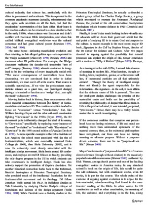 with the actual context after the first paragraph, as his quote ...