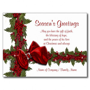 For Corporate World Business Holiday Card Saying