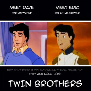 alvin and the chipmunks little mermaid twin brother prince eric dave