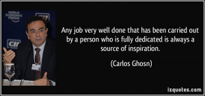 Any job very well done that has been carried out by a person who is ...