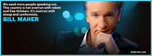 Bill Maher Quote Facebook Cover