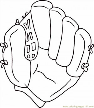 coloring page draw a baseball glove step 4 sports baseball