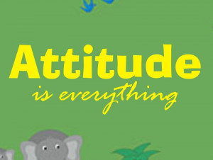 Attitude is Everything Quote Decal Sticker Wall bo