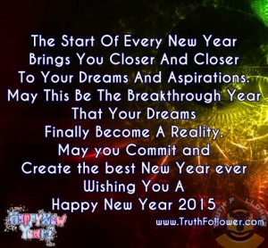 New Year 2015 Dreams and Aspirations