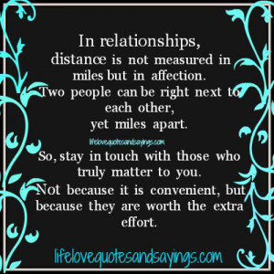 Miles Apart Love Quotes