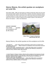Henry Moore, his artist quotes on sculpture art and life - on Tes.docx
