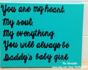 ... My soul. My everything. You will always be daddy's baby girl. Quote