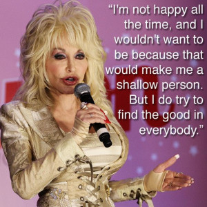 Dolly Parton on being happy.