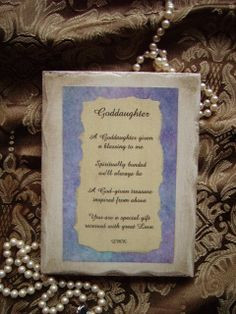 Goddaughter Inspirational Sign with Original Poem