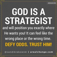Defy the odds! TRUST Him! #BMORE More